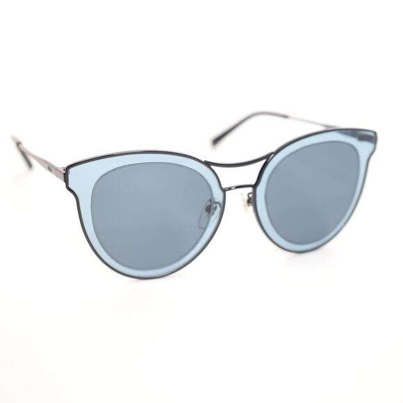 MCM Cat Eye Metal Womens Sunglasses - Shiny Black/Blue - NWT - Picture 3 of 9